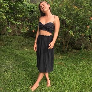 Two-Piece Bralette and Skirt